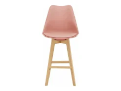 Conjunto de 4 banquetas de bar em plástico sintético acabamento em faia 105x48x58 cm rosa 03_0008721^Helloshop26 Clearance