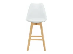Clearance Conjunto de 6 banquetas de bar em plástico sintético acabamento em faia 105 x 48 x 58 cm brancas 03_0008724 Banco