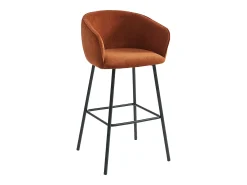 Best Conjunto de 2 banquetas em tecido e metal preto - - LAZONI por Pascal Morabito Banco
