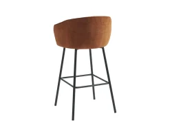 Best Conjunto de 2 banquetas em tecido e metal preto - - LAZONI por Pascal Morabito Banco