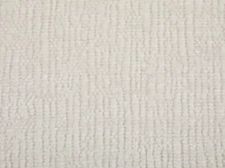 Vente-unique Banco*Conjunto de 2 banquetas em tecido texturizado e madeira de seringueira natural - - LERANIA Creme