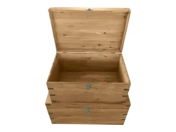 Conjunto de 2 baús de madeira, C. 70 x L. 46 x A. 35 cm e C. 60 x L. 38 x A. 30 cm, MALOUEN*OZAIA Hot