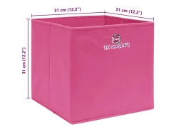 Sale Conjunto de 4 Caixas de Arrumação 32x32x32 cm em Tecido Dobrável Acessórios De Arrumação