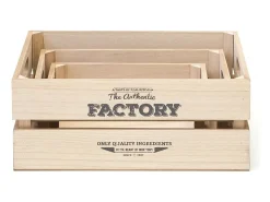 Acessórios De Arrumação*Conjunto de 3 caixas Factory Castanho