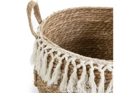 VS Venta-stock Acessórios De Arrumação|Cesto*Conjunto de 3 cestas Jula de fibra natural com alças, /natural. Branco