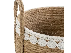 Conjunto de 3 cestas Yasmina de fibra natural com alças, /natural.^VS Venta-stock Best