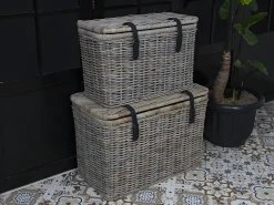 Conjunto de 2 malas de arrumação em kubu NEFTA - C80 x L45 x A55 cm e C70 x L35 x A45 cm*OZAIA