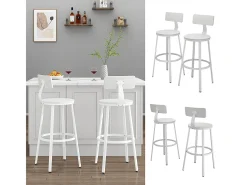 Vicco Banco*Conjunto de 2 peças de banco de bar 34x55x102 caracas Branco