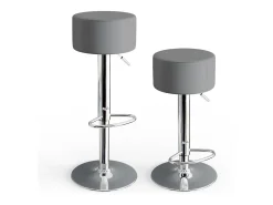 Vicco Banco*Conjunto de 2 peças de banco de bar cinza 33x33x92 Cinzento