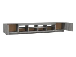 Conjunto de 3 peças Sonoma Grey para sala de estar/guarda-roupa/suporte para TV com luzes LED 02_0025343^Helloshop26 Sale