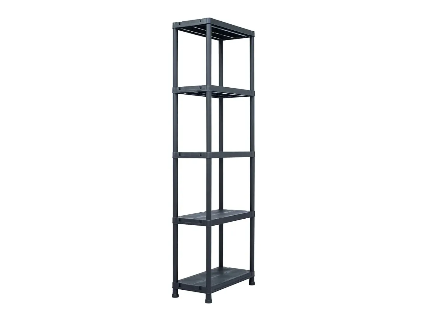 Conjunto de 5 prateleiras de armazenamento capacidade de 125 kg 60 x 30 x 180 cm plástico 02_0000673^Helloshop26 Hot