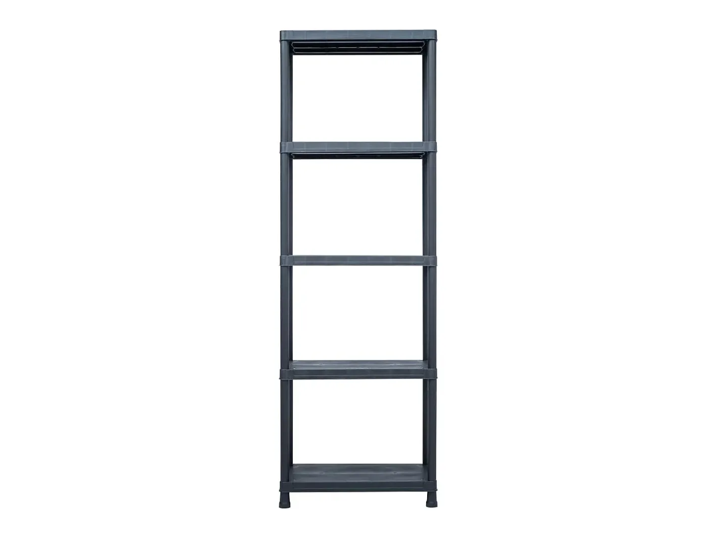 Conjunto de 5 prateleiras de armazenamento capacidade de 125 kg 60 x 30 x 180 cm plástico 02_0000673^Helloshop26 Hot