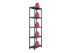 Conjunto de 5 prateleiras de armazenamento capacidade de 125 kg 60 x 30 x 180 cm plástico 02_0000673^Helloshop26 Hot