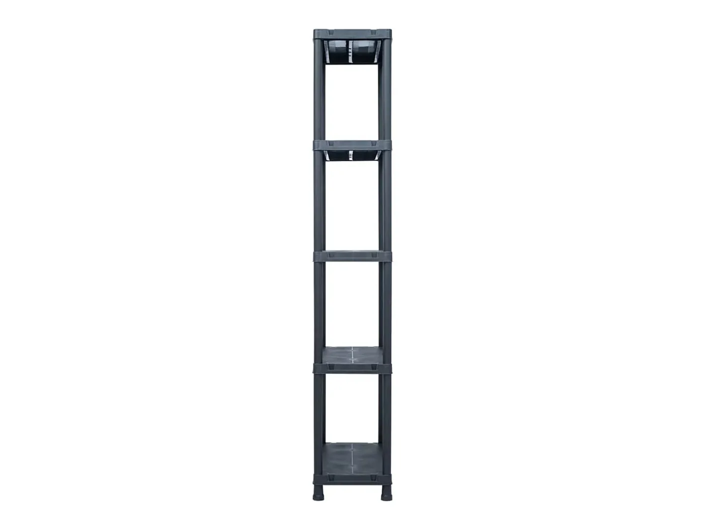 Conjunto de 5 prateleiras de armazenamento capacidade de 125 kg 60 x 30 x 180 cm plástico 02_0000673^Helloshop26 Hot