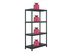 Clearance Conjunto de 2 prateleiras de armazenamento 60 x 30 x 138 cm plástico 02_0000670 Prateleira
