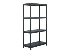 Clearance Conjunto de 2 prateleiras de armazenamento 60 x 30 x 138 cm plástico 02_0000670 Prateleira