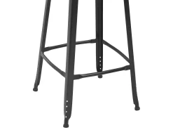 Conjunto de duas banquetas de bar de design assento em aço preto 1202089^Helloshop26 Hot