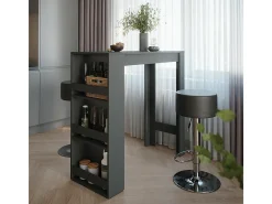 Vicco Móvel De Bar*Conjunto de mesa de bar antracite 45x110x106 repose Cinza antracite