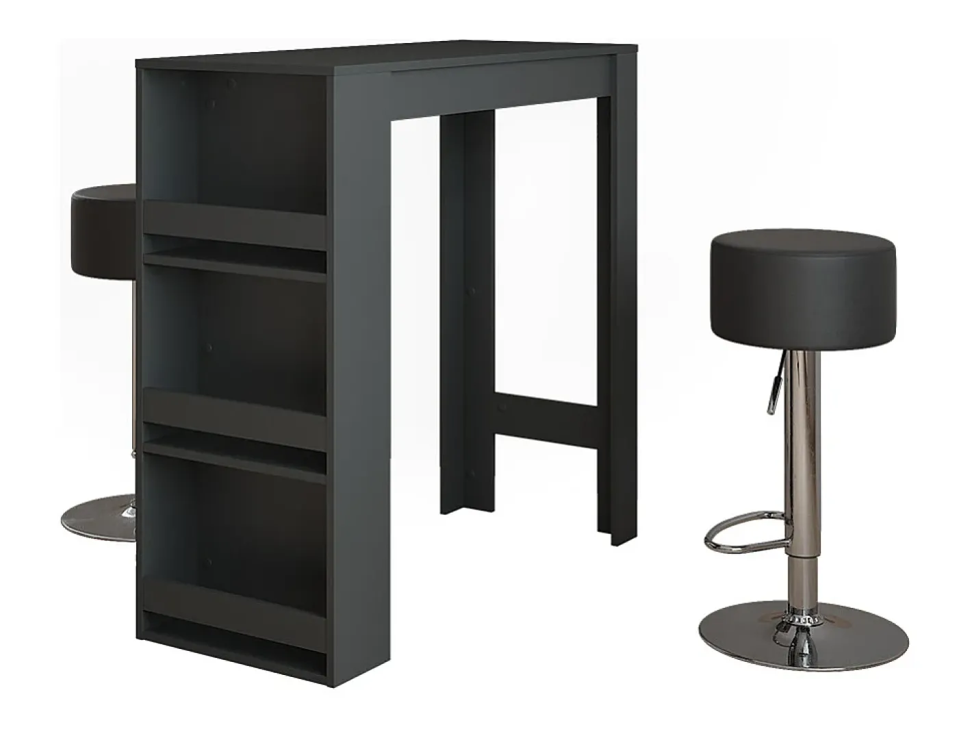 Vicco Móvel De Bar*Conjunto de mesa de bar antracite 45x110x106 repose Cinza antracite