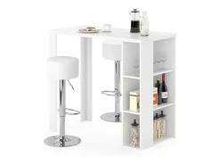 Vicco Móvel De Bar*Conjunto de mesa de bar 120x60x105.6 noel Branco