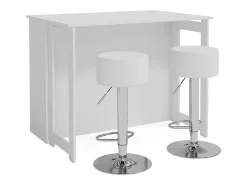 Vicco Móvel De Bar*Conjunto de mesa de bar 116x37x90.5 dominic Branco