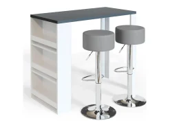Vicco Móvel De Bar*Conjunto de mesa de bar /cinza 57x117x106 Branco