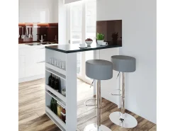 Vicco Móvel De Bar*Conjunto de mesa de bar /cinza 57x117x106 Branco