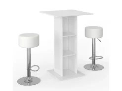 Vicco Móvel De Bar*Conjunto de mesa de bar 70x70x109 rodeo Branco