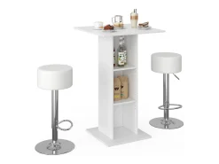 Vicco Móvel De Bar*Conjunto de mesa de bar 70x70x109 rodeo Branco