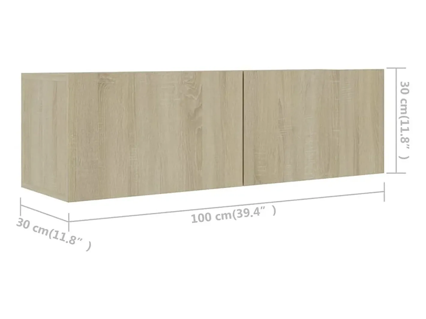 Conjunto de móveis armário aparador TV televisão sala de estar quarto sala 6 peças sonoma carvalho madeira projetada marrom 02_0025115*Helloshop26 Discount