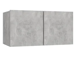 Conjunto de móveis armário aparador TV televisão sala de estar quarto sala 4 peças madeira projetada cinza 02_0024716*Helloshop26 Online