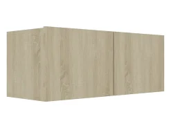 Conjunto de móveis armário aparador TV televisão sala de estar quarto sala 7 peças sonoma carvalho madeira projetada marrom 02_0025208*Helloshop26