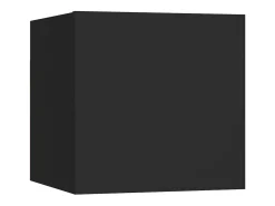 Conjunto de móveis armário aparador tv televisão sala de estar quarto 6 peças madeira projetada preta 02_0025070^Helloshop26 Outlet