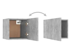 Conjunto de móveis armário aparador tv televisão sala de estar quarto 6 peças madeira projetada cinza 02_0025046^Helloshop26 Discount