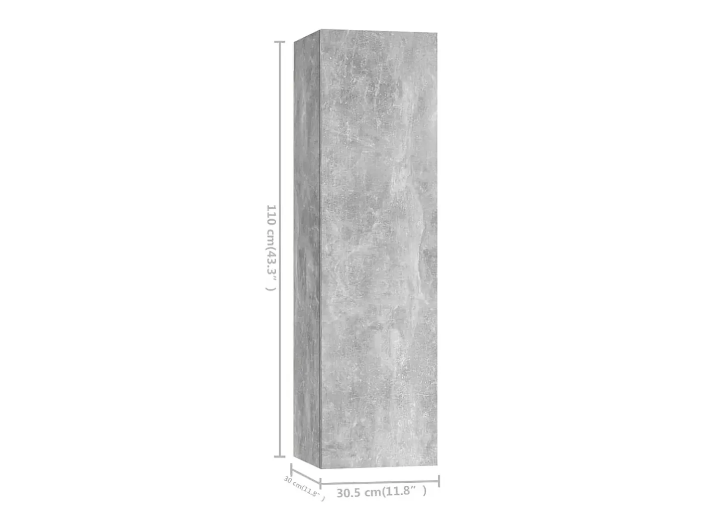Conjunto de móveis armário aparador TV televisão sala de estar quarto sala 4 peças madeira projetada cinza 02_0024299^Helloshop26