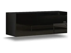 Conjunto de móveis de sala de estar s suspensos coleção CEPTO I 256cm, 8 portas, 6 prateleiras, leds, modulares.^Price Factory
