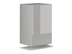 Conjunto de móveis de sala suspenso, parte superior preta, parte inferior branca, coleção CEPTO XIV. 256cm, 10 móveis, leds.^Price Factory