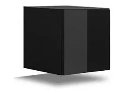 Conjunto de móveis de sala suspenso, parte superior preta, parte inferior branca, coleção CEPTO XIV. 256cm, 10 móveis, leds.^Price Factory