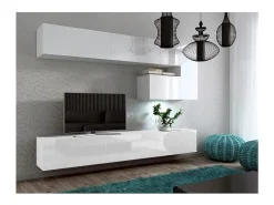 Conjunto de móveis de sala suspensos s da coleção CEPTo XV. 249cm, 8 móveis, com LEDs.*Price Factory Best