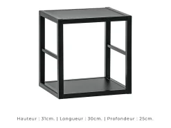 Conjunto de móveis de sala de estilo industrial SWITCH M2. Cor preta.^Price Factory Online