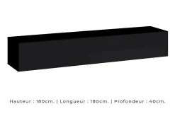 Conjunto de móveis de sala de estilo industrial SWITCH M2. Cor preta.^Price Factory Online