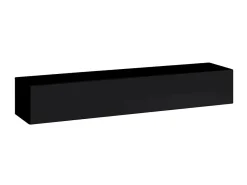 Conjunto de móveis de sala de estar SWITCH V, cores carvalho e preto com acabamentos em carvalho fresado e preto brilhante.*Price Factory Outlet