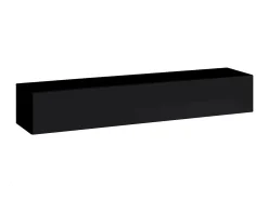 Conjunto de móveis de sala de estar SWITCH V, cores carvalho e preto com acabamentos em carvalho fresado e preto brilhante.*Price Factory Outlet