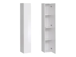 Conjunto de móveis para sala de estar SWITCH III design, cores carvalho e branco. Acabamentos em efeito carvalho fresado e brilhante.^Price Factory Best