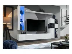 Conjunto de móveis para sala de estar estilo industrial SWITCH M2. Cor branca.*Price Factory Clearance