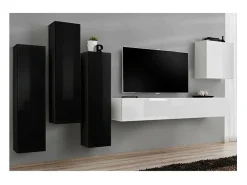 Sale Conjunto de móveis para sala de estar da coleção design SWITCH III. Cores e branco brilhante. Móvel De Tv