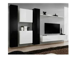 Conjunto de móveis para sala de estar SWITCH VI design, nas cores e preto brilhante.*Price Factory Best