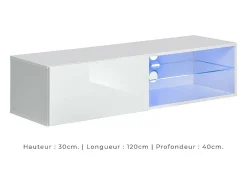 Conjunto de móveis para sala de estar estilo industrial SWITCH M4. Cor branca.^Price Factory Online