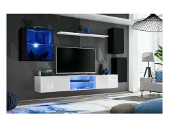 Sale Conjunto de móveis para sala de estar SWITCH XXIII, design e branco Móvel De Tv
