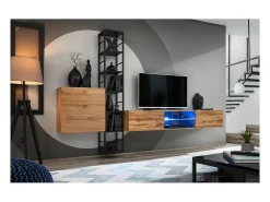 Conjunto de móveis para sala de estar estilo industrial SWITCH M6. Cor carvalho.*Price Factory Online